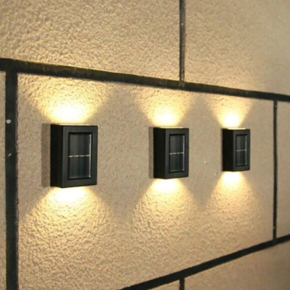 Outdoor Solar LED Deck Light Path Garden Patio Pathway Stairs Step Fence Lamp - Picture 1 of 5